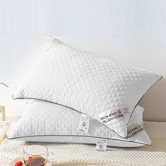 LACKUST Bedding Size Bed Pillow - White Cool Hotel Quality Corner Propped Pillow for Back, Flat or Side Sleeping,White