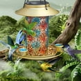 thumbnail image 1 of LACKUST Bird Feeders Outdoor Clearance,Antique-Style Solar-Powered LED Hanging Bird Feeder with Metal Wrought Iron,A, 1 of 8