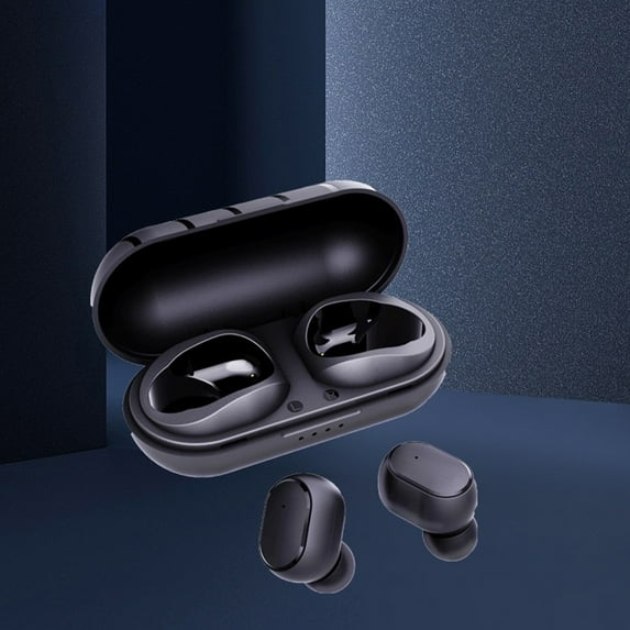 LACKUST Bluetooth 5.0 Wireless Earbuds,Clearance Noise Cancelling Bluetooth Headphones for Kids,Deep Bass Stereo Headphones with Wireless Charging Case,Black