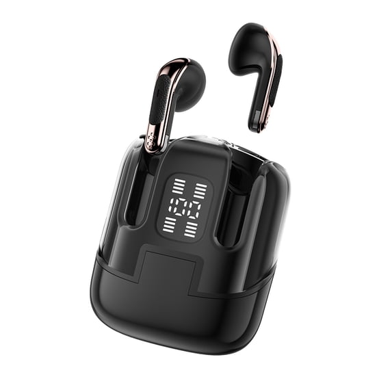 LACKUST Bluetooth 5.4 Earbuds, Dual Connection for Two People - Low Latency Surround Sound, 400mAh Charging Case, Type-C Fast Charging, True Wireless Headphones