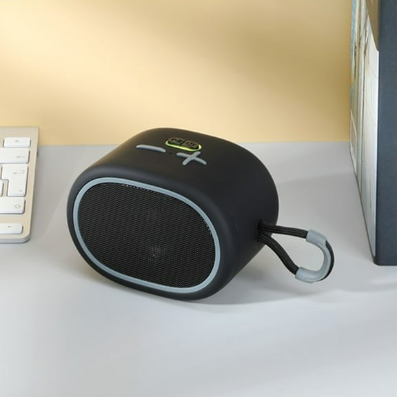 LACKUST Bluetooth Audio Cloth Speaker Plug-in Mini Stereo Outdoor Bluetooth Speaker Stylish External Light Long Battery Life Device Interconnection,Black