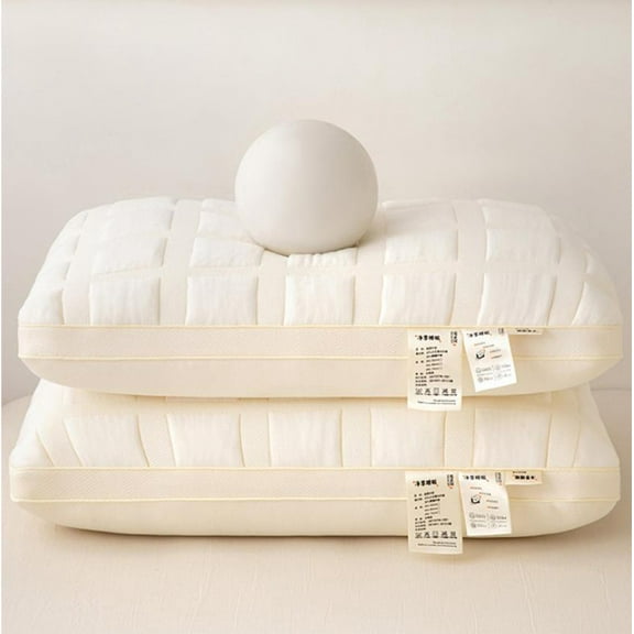 LACKUST Bouncing Bread Pillow - Soft Pillow, Adult Cervical Pillow for Home, Hotel,White