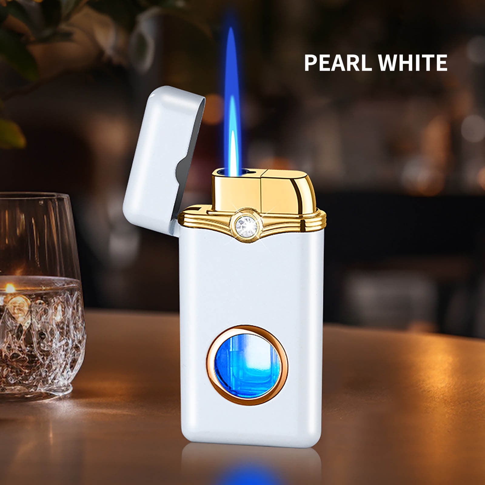 LACKUST Butane Lighter,Single Jet Torch Lighters with Visible Window ...