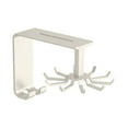 thumbnail image 1 of LACKUST Under Cabinet Hooks Clearance,Utensils Hanging Rack Kitchen Utensil Hooks 360 Rotating Wall Mounted Kitchen Wall Organizer for Brush Pots Gloves Spoons,White, 1 of 6