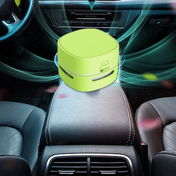 LACKUST Car Smart Portable Robot Vacuum and Mop,Car Smart Portable Robot Vacuum Cleaner Gift Large Suction Mini Desktop Vacuum Cleaner Wireless Home Car for Car Sweeping,Green