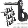 thumbnail image 1 of LACKUST Ceiling Hooks for Hanging Plants,20 Pcs Outdoor Hooks with Storage Box,Screw Hooks for Hanging Plants/Wind Chime/Basket,Securely Buckle Design,Windproof,Black, 1 of 1