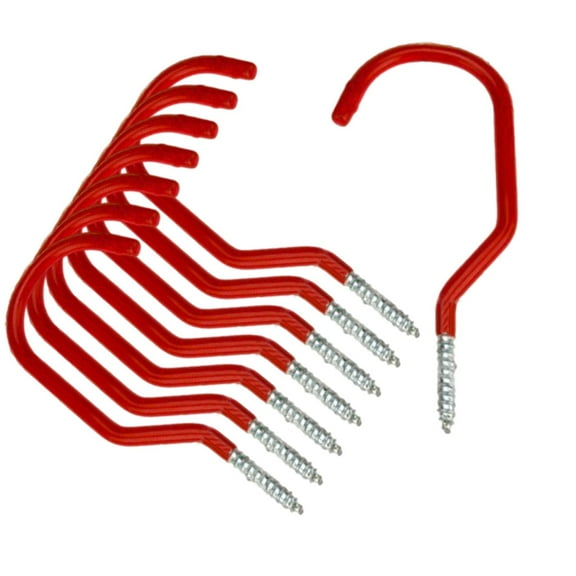 LACKUST Ceiling Hooks Heavy Duty on Sale,Bicycle Hook Racks and Heavy-duty Screw Hooks for Garage Walls and Ceilings,Red