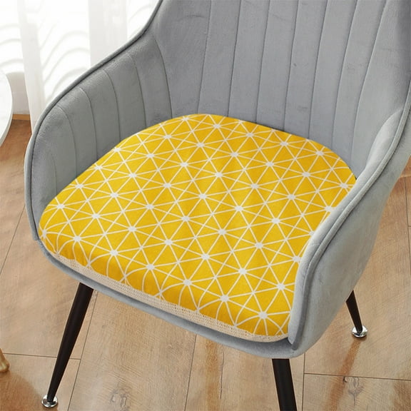 LACKUST Chair Seat Cushion,Household Foolproof Dining Chair Cushions for All Seasons,Bench Cushions for Indoor Furniture,Yellow