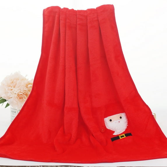 LACKUST Christmas Blankets and Throws Clearance ,Santa Claus Blanket,39.4x31.5in Double-sided Flannel Blankets for Home Decor Holiday Gifts,Multicolor