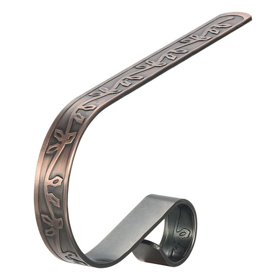 LACKUST Christmas Ornament Hooks Clearance,Metal Christmas Stocking Hooks Fireplace Hanger with Non-Skid Design,Bronze