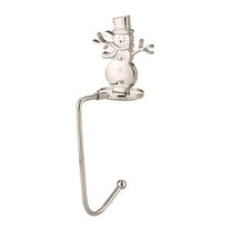 LACKUST Christmas Ornament Hooks Clearance,Metal Christmas Stocking Hooks Fireplace Hanger with Non-Skid Design,Silver
