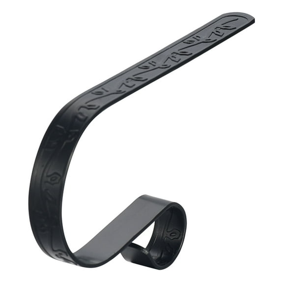 LACKUST Christmas Ornament Hooks,Metal Christmas Stocking Hooks Fireplace Hanger with Non-Skid Design,Black