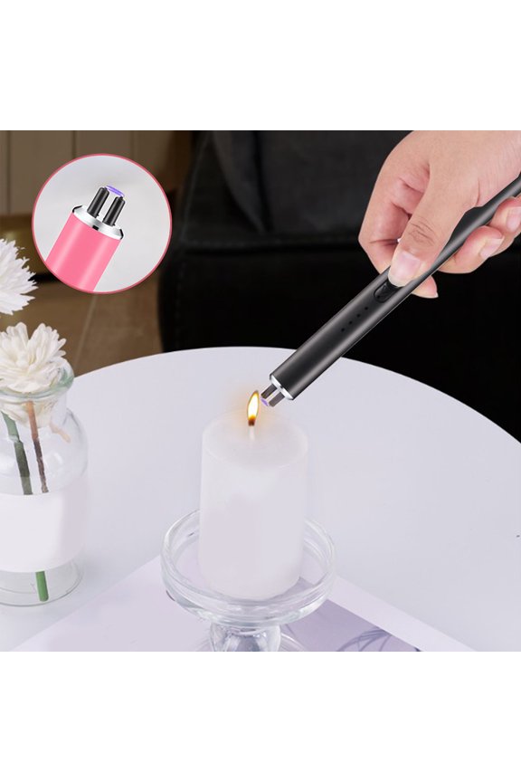 Cigarette Lighter Usb Charger,Electronic Flameless Lighter - USB Rechargeable,Windproof,Safe Button,Black