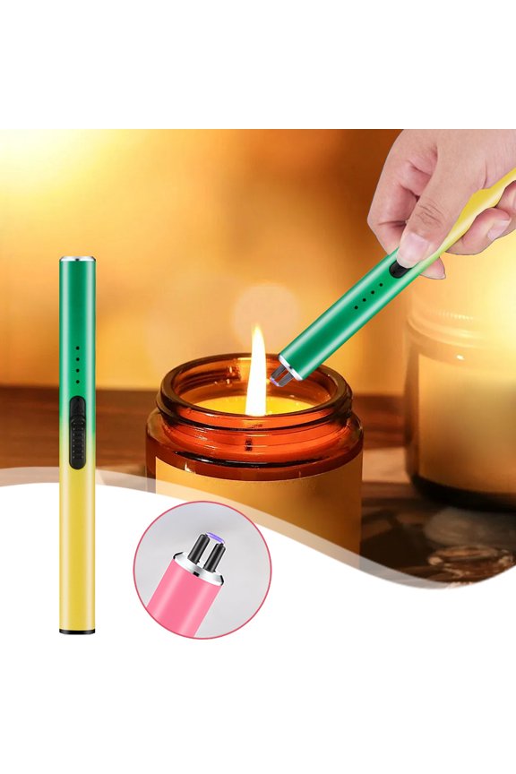 Cigarette Lighter Usb Charger,Electronic Flameless Lighter - USB Rechargeable,Windproof,Safe Button,Multicolor