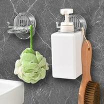 LACKUST Clear Shower Caddy, No Drill Adhesive Bathroom Organizer - Clear Plastic Shower Shelf for Toiletries, Multifunctional Space-Saving Storage Rack