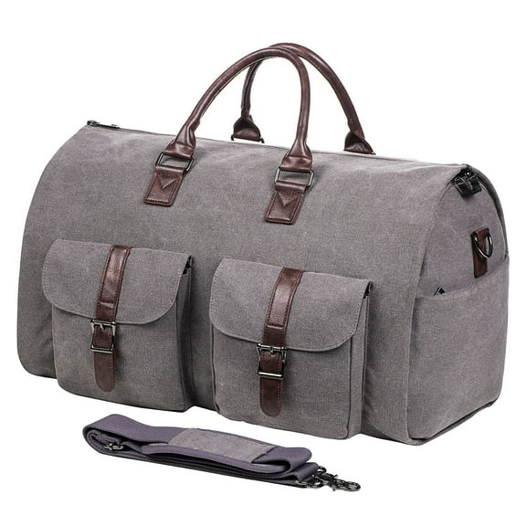 LACKUST Convertible Duffel Garment Luggage, Large Capacity, Inner Compartment, Suit Bag,Gray