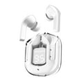 thumbnail image 1 of LACKUST Crystal Clear Earbuds with Transparent Digital Display,Clearance Noise Cancelling Bluetooth Headphones for Kids,Wireless Bluetooth Headset with Bilateral Stereo and Speaker,White, 1 of 3