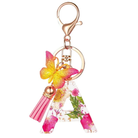 LACKUST Customizable Initial Letter Keychains,Clearance Keychains Rings for Keys for Men Women for Car,Personalized Gifts,A