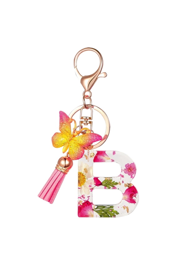 Customizable Initial Letter Keychains,Clearance Keychains Rings for Keys for Men Women for Car,Personalized Gifts,B