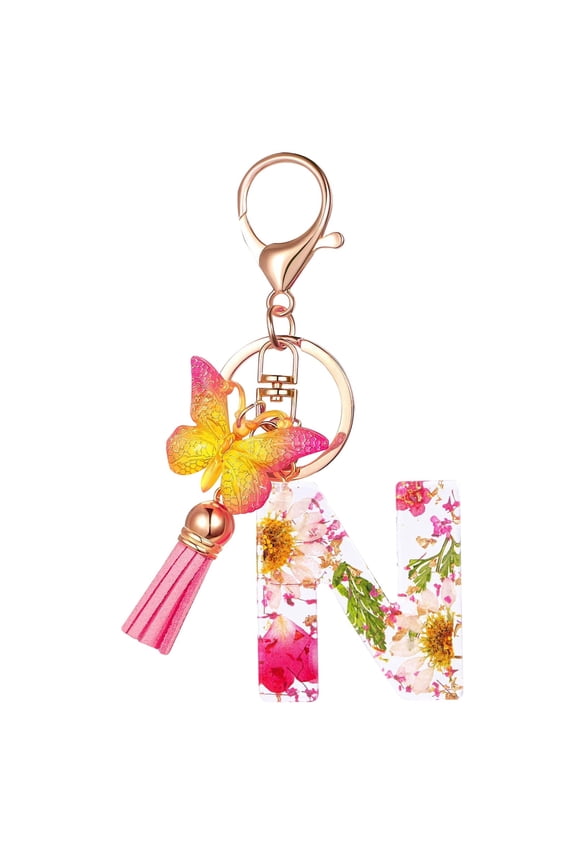 Customizable Initial Letter Keychains,Clearance Keychains Rings for Keys for Men Women for Car,Personalized Gifts,N
