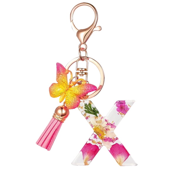 LACKUST Customizable Initial Letter Keychains,Clearance Keychains Rings for Keys for Men Women for Car,Personalized Gifts,X