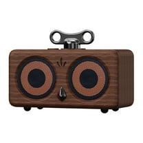 LACKUST Cute Vintage Owl Bluetooth Speaker 5.3, Small Portable Wireless Speaker with Bass, Long Battery Life Outdoor Travel Mini Speaker - Brown
