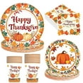 thumbnail image 1 of LACKUST Disposable Party Supplies Dinnerware Set for Birthday Wedding,96pcs Thanksgiving Party Supplies - Disposable Decorative Paper Tableware Set, 1 of 8