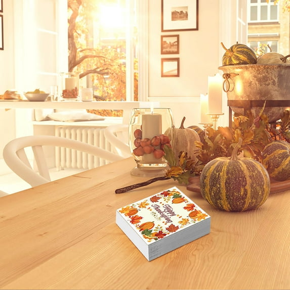 LACKUST Disposable Party Supplies Dinnerware Set for Birthday Wedding,Thanksgiving Theme Party Tableware Set - Disposable Decorative Paper Set