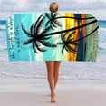 thumbnail image 1 of LACKUST Double Cloth Beach Towel - Sand-Proof Quick-Dry with Palm Tree Design, Long Travel Towel, 1 of 7