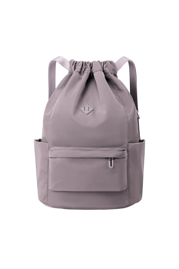 Drawstring Gym Backpack, Sport Sack, Mini Travel Daypack, For Men & Women,Khaki