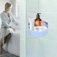 thumbnail image 1 of LACKUST No Drill Shower Caddy, Hanging Rotating Bathroom Shelf - Plastic Blue Shower Rod Storage Rack for Shampoo, Space Saving Portable Bath Organizer, 1 of 5