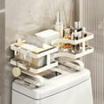 thumbnail image 1 of LACKUST No Drill Over Toilet Storage, Metal Bathroom Organizer - Space Saving Single Layer Rack for Towels Cosmetics, Renter Friendly Moisture-Proof White, 1 of 5