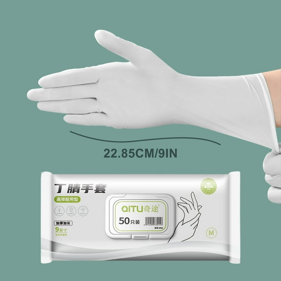 LACKUST Durable Food Grade Disposable Dishwashing Gloves for Women,Kitchen Cleaning Gloves Clearance,Extended Nitrile,Rainproof and Thin,C