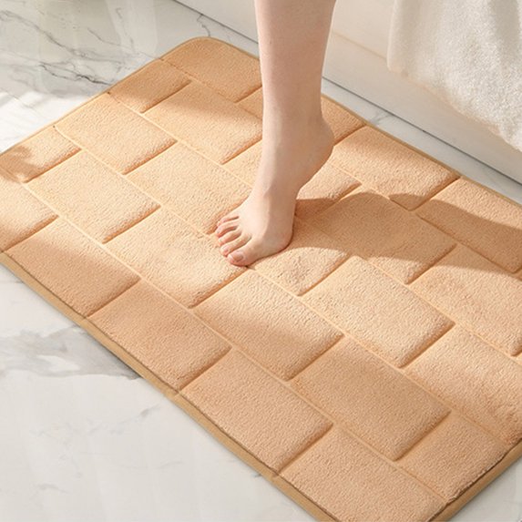 LACKUST Efficient Water-Absorbent Bathroom Rugs Door Mat - Quick-Dry Non-Slip Bath Mats and Rug for Bathroom and Toilet Entrances,23.6x15.7in,Yellow