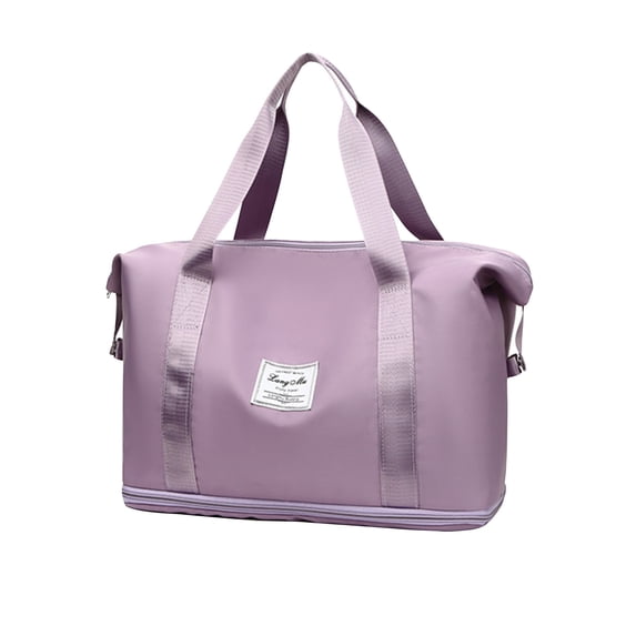 LACKUST Expandable Gym & Duffle Bags, Sports, Weekend Travel, Lightweight Overnight, For Men & Women,Purple