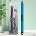 thumbnail image 1 of LACKUST Fireless Blaze Lighter Electric,Windproof Plasma Candle Lighter - Flameless with USB Recharge,Blue, 1 of 3