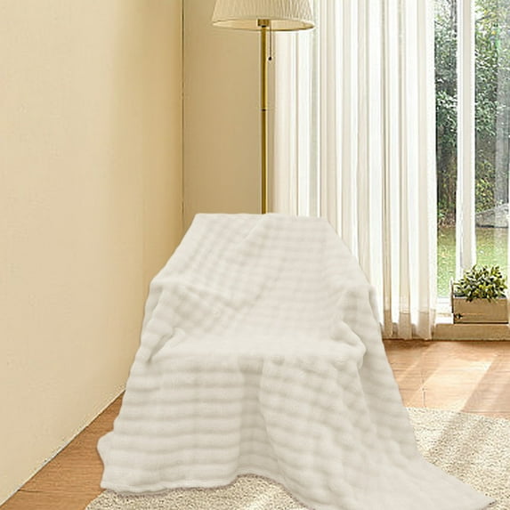 LACKUST Flannel Gift Blankets for Beds ,Conditioning Blanket,39.4x27.6in Coral Blankets for Bed Couch,Multicolor