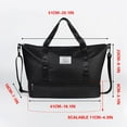 thumbnail image 1 of LACKUST Foldable Travel Bag, Shoe Compartment, Short Distance, Storage, Hangable, Business,Black, 1 of 4