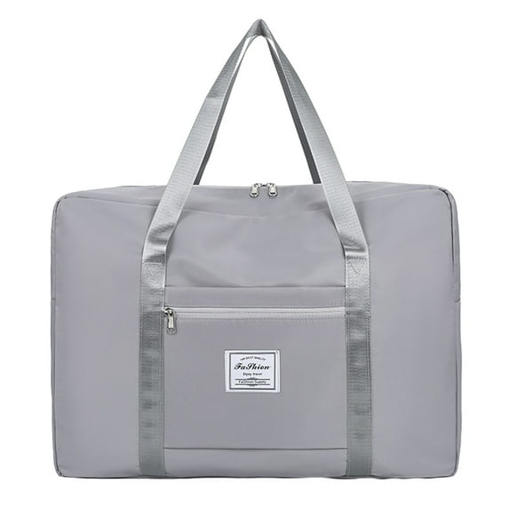 LACKUST Foldable Travel Duffel, Tote Carry, Sport Duffle, Weekender, Overnight, For Women & Girls,Gray