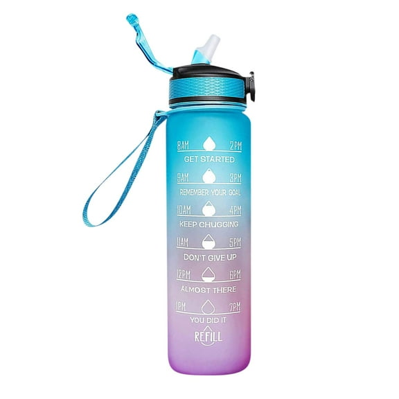LACKUST Gradient Sports Water Bottle - 1000ml Large Capacity, Portable, Leak-Proof, Hiking, Camping Bottle