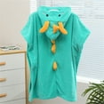 thumbnail image 1 of LACKUST Green Dinosaur Hooded Beach Towel for Kids Coral Velvet 60cm, 1 of 4