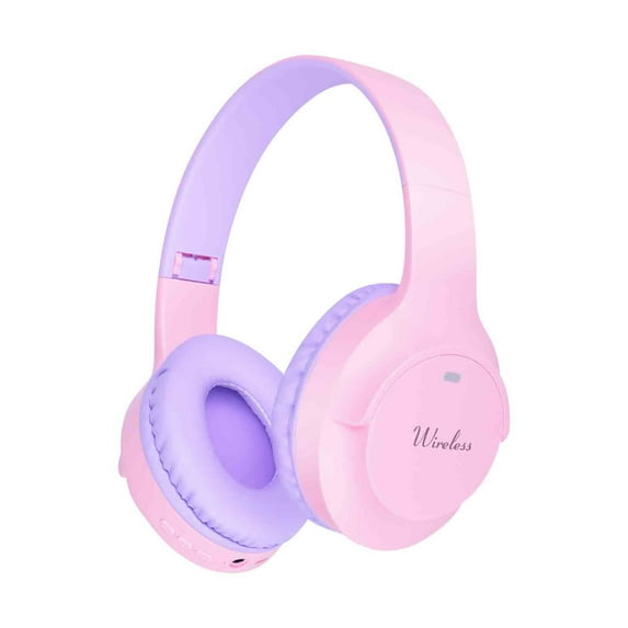 LACKUST Headworn Wireless Bluetooth Earphones,Clearance Noise Cancelling Bluetooth Headphones for Kids,Sound Insulation and Noise Reduction for Phones and Computers,Pink