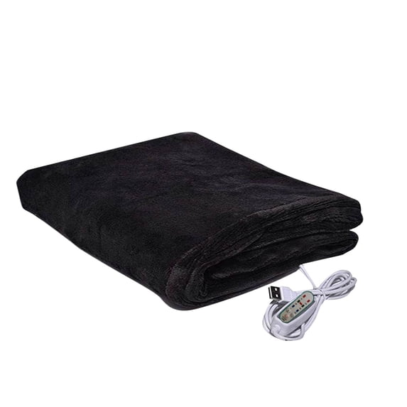 LACKUST Heated Blanket Throw ElectricClearance,39x26in Flannel Heating Shoulder Weighted Heated Blanket Multi-gear Control Intelligent Constant Temperature Black Heated Blanket,5V