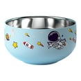 thumbnail image 1 of LACKUST Household Ramen Bowls,Stainless Steel Liner Large Ramen Bowl Noodles with Double-layer,Children's Soup Rice Noodles Bowl for Home Kitchen Office College Dorm Room,Sky Blue, 1 of 5