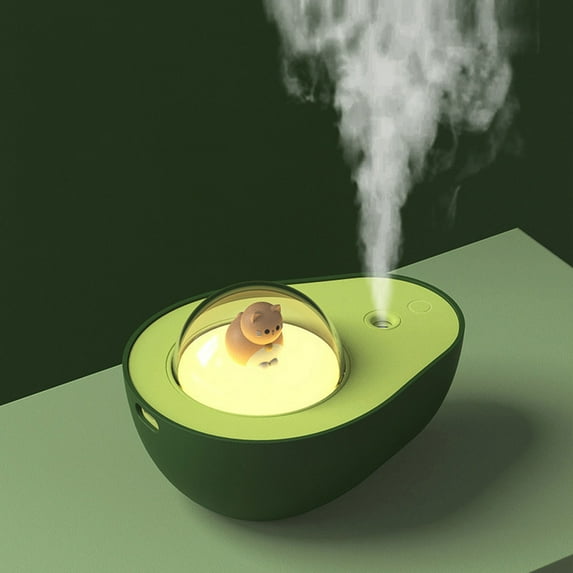 LACKUST Humidifiers for Bedroom,Avocado-Shaped Humidifier, Small USB, Bedroom Office Light, Gas Purification, Cute Night Light,Color