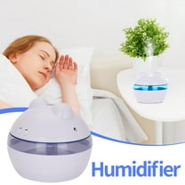 LACKUST Humidifiers for Bedroom,Double Button USB Spherical Humidifier, Large Capacity for Home and Office,White