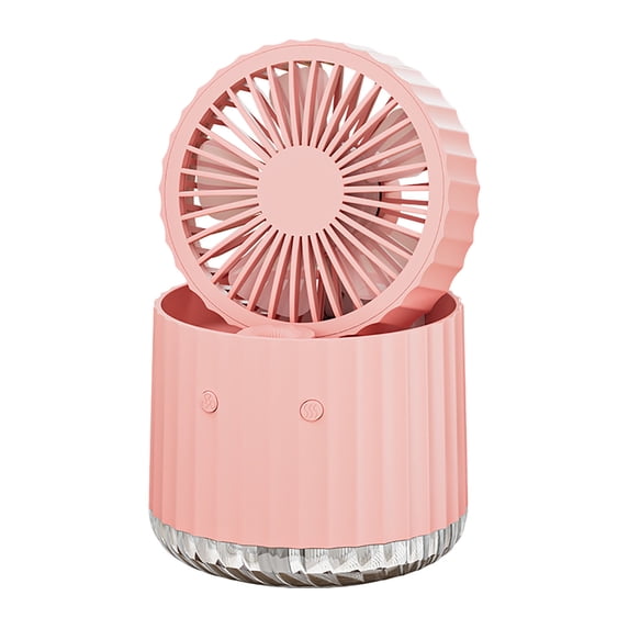 LACKUST Humidifying Spray Fan - Rechargeable Portable Hydration Chiller,Portable Air Conditioners Desk Fans,Desk Air Conditioner for Room Office Bedroom Desk Indoor Outdoor,Pink
