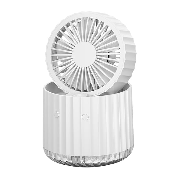 LACKUST Humidifying Spray Fan - Rechargeable Portable Hydration Chiller,Portable Air Conditioners Desk Fans,Portable Evaporative Cooling Fan with Spray for Home Bedroom Office,White