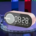 thumbnail image 1 of LACKUST Intelligent Sensing Bluetooth Sound Alarm Clock, Bluetooth Sound, Dazzling Lights, Portable Mini Desktop, Home And Outdoor,Pink, 1 of 3