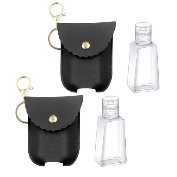 LACKUST Keychains Keyring Key Chain Ring for Home Car Keys,Clearance Keychains Rings for Keys for Men Women for Car,Refillable Travel Bottles with Keychain Attachment,Black